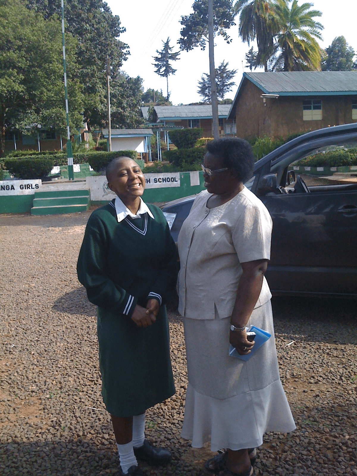 Anne Muthoga the founder of COFFKIDS visits Wangui in Chinga Girls School. Wangui passed her KCSE and has since graduated from Pwani University with a Bachelor of.